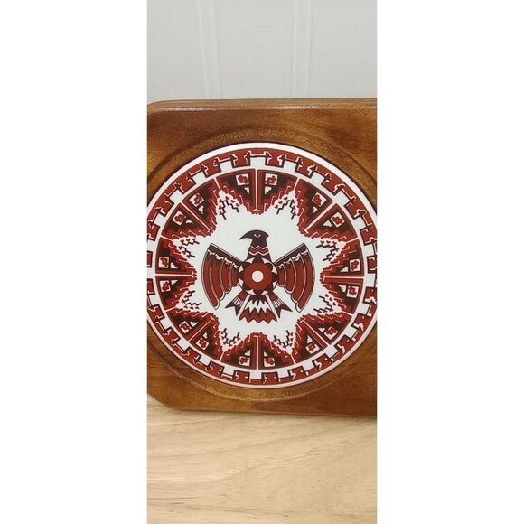Vintage cheese board , unique design , Aztec ,southwest - Picture 2 of 7